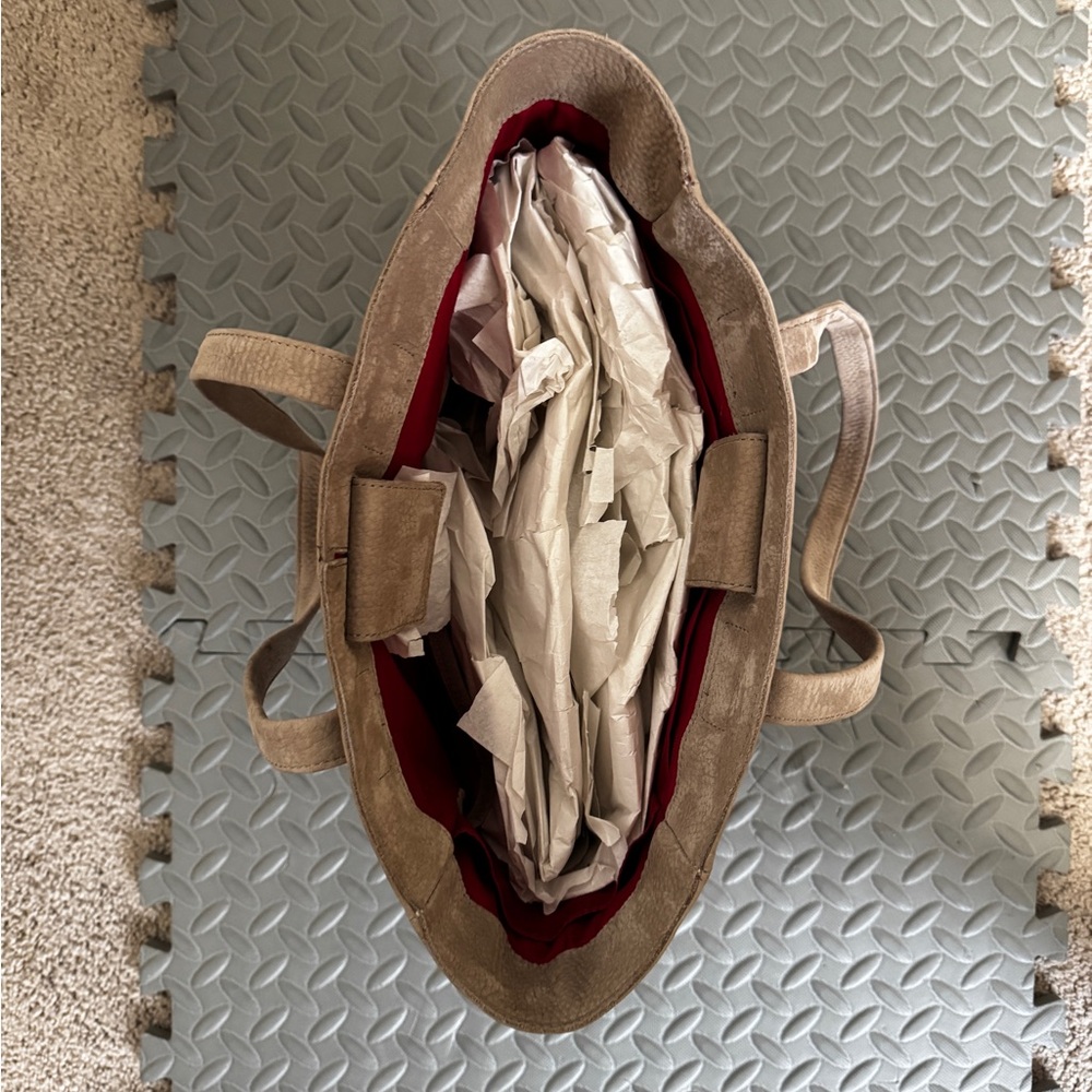 Hammett “Otis” Suede Gray Natural Tote Bag